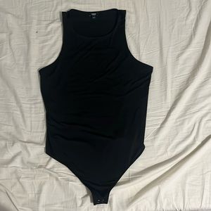 Express Body Contour High Neck Black Bodysuit